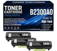 B2338dw B2442dw B2546dw B2650dw Cartouches de Toner Compatibles B2300A0 Imprimantes pour Lexmark MB2338adw MB2442adwe MB2546adwe MB2650adwe avec Puce 3000 Pages,B2300A0-3PC