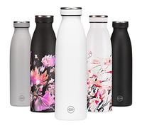 B2DO for GH Bouteille d'eau Isotherme 500 ml Essence Blanche | Gourde métallique réutilisable en acier inoxydable à double paroi sous vide |Gourde INOX isotherme de sport |Bouteille isotherme sans BPA
