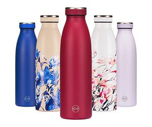 B2DO for GH Bouteille d'eau Isotherme 500ml Bourgogne | Gourde métallique réutilisable en acier inoxydable à double paroi sous vide | Gourde INOX isotherme de sport | Bouteille isotherme sans BPA