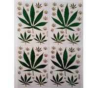 B2SEE Autocollantes/Stickers/adhesif Marijuana muraux/Floral Hippie Chambre Porte fenetre Scrapbooking Deco-Ration a Coller collantes