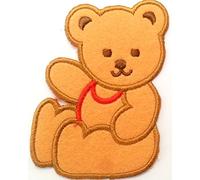 B2SEE Écusson brodé Patch ecusson Patches a Coudre Ours en Peluche 10 x 6,5 cm