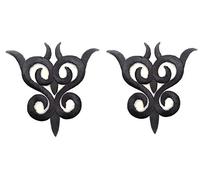 B2SEE Ecusson Patch Applique Fleur Runes Celtique a Coudre thermocollant kit de 2 Pieces