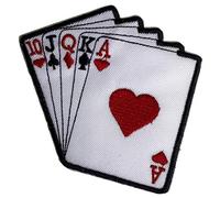 B2SEE Ecusson Patch Badge Applique Symbole Logo Texas Holdem Poker Cartes a Jouer brodé-rie thermocollant
