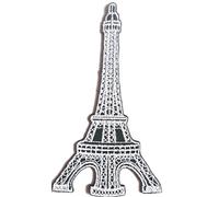 B2SEE ecusson Patch Badge Applique thermocollant Brode Broderie pour Vetement Jeans Veste Enfant Bebe Femme ecusson thermocollant Tour Eiffel 11,5 x 6,5 cm