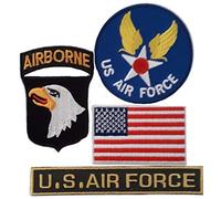 B2SEE Ecusson Patch Badge Drapeau Militaire Army USA amercain Navy Sergent thermocollant Brode pour Vetement Jeans Veste Enfant