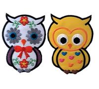 B2SEE Ecusson Patch Badge Famille hiboux sages Heureuse Enfant Femme Fille Couture Vetement thermocollant a Coudre