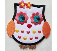 B2SEE Ecusson Patch thermocollant Enfant Hibou 9 x 10 cm