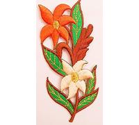 B2SEE ecusson thermocollant Patch Badge Brode thermocollant Patch Badge appliqué ecusson Fleur thermocollant Fleur 4 x 10 cm