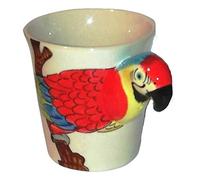 B2SEE Oiseau/Perroquet Amazone Tasse/mug Perroquet/Animaux 3D/Perroquet Bijoux/Figurine ceramique/Animaux