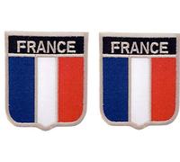 B2SEE Patch Écusson Applique Badge Drapeau France Tricolore Francais brodé Autocollant thermocollant