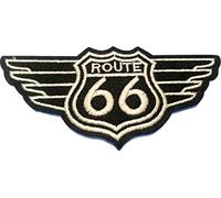 B2SEE Patch Écusson Patches brodé Écusson thermocollant Vintage Route 66 USA 9 cm