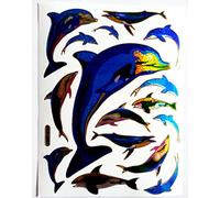 B2SEE Sticker Autocollants 2 Feuilles Les Dauphins 14 x 10 cm a Feuille
