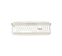 B309 Teclado Retro Sem Fio Bluetooth para Modelos de Carregamento Tablet Celular PortáTil Modo , Bege Areia