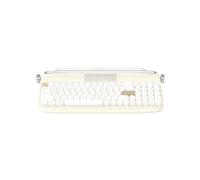 B309 Teclado Retro Sem Fio Bluetooth para Modelos de Carregamento Tablet e Laptop PortáTil Modo , Amarelo Marfim