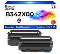 B342X00 Toner Compatible pour Lexmark B3340 B3442 MB3442 Noir Haute Capacité avec Puce Pack 2 6000 Pages