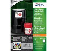 Avery Étiquettes autocollantes B3655-50 - Ultra-résistantes polyéthylène 100 étiquettes 210 x 148 mm