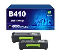 B410 Cartouche De Toner Compatible avec Les Imprimantes pour Xerox VersaLink B410, B415 Et B415DN, Haute Capacité (6 000 Pages).,Black-2 Pack