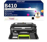 B410 Unité de Tambour de Remplacement avec Puce pour Xerox B410 VersaLink B415 Imprimante, Netteté et Clarté, 75000 Pages,Black-1 Pack