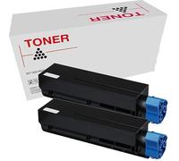 B412/B432/B512/MB472/MB492/MB562 (45807106) pack 2 cartouches de toner compatibles OKI 7 000 pages de haute qualité