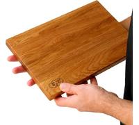 B4K 30x20cm Planche à Découper en Bois de Chêne Surface Antibactérienne Huilée Utilisable des Deux Côtés