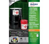 Avery Étiquettes Ultra-Résistantes Polyéthylène - 800 Étiquettes Autocollantes 52 x 74 mm - Compatible Imprimante Étiquette Autocollante Laser/Jet d'Encre