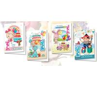 B6 Carnet avec autocollants 1er anniversaire (10 pièces)