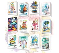 B6 Carnet avec autocollants holog. Anniversaire MIX (10 exemplaires)