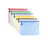 B6 Document Dossier Pochette En Pvc Zip 12Pcs couleur aléatoire