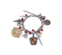 (B67-1)Harry Potter School Of Witchcraft And Wizardry Four Schools Golden Snitch Horcrux Elements Combination Women's Bracelet