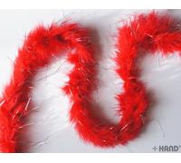 B703 Bordure argentée Fierce Rouge plumes Garland -1.87 M