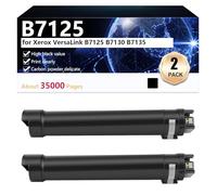 B7125 Cartouche de Toner Compatible pour Xerox VersaLink B7125 B7130 B7135 Impression, Haut Rendement 35000 Pages, Impression Nette,Black-2 Pack