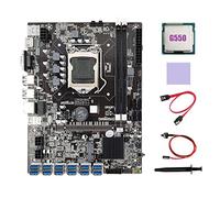 B75 ETH Miner Carte mère 12 PCIE vers USB 3.0 + Processeur G550 + Graisse thermique + Pad thermique + Câble SATA + Câble Switch Carte mère