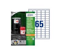 Avery Étiquettes ultra-résistantes polyéthylène 38 x 21 mm – 3250 étiquettes – Laser/Jet d'encre