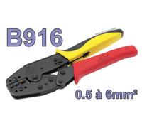 B916 Pince à double sertissage pour cosse préisolée 0.5-6mm²