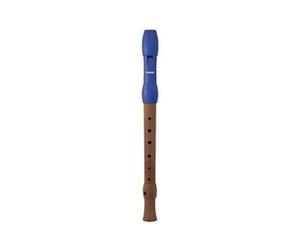 B95852 flûte à bec soprano 2 pièces doigté allemand (modèle Alegra, bleu)