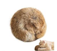 Ba/lle en fausse fourrure de lapin pour chat, jouet à l'herbe à chat, balle moelleuse à l'herbe à chat pour mâcher et jouer, balle de 8 cm en fausse fourrure de lapin, lavable et amusante à poursuivre