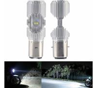 BA20D 1200LM 6000K 4 LED Scooter Hi/Lo Moto Cyclomoteur ATV Phare antibrouillard Ampoule