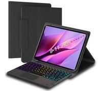 baaaq Clavier universel avec étui pour tablette tactile de 9", 9,7", 10,1", 10,2", 10,5", 11", 11", clavier arc-en-ciel rétroéclairé sans fil pour tablettes Android/iOS/Windows de 9 à 11"