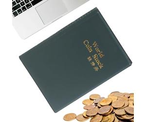 baabeash Album pour collectionneurs de pièces,Organisateur de Archives avec 120 Poches,Support de Collection Numismatique | pour Projet Scolaire Leçon Histoire Conservation Exposition