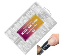 baabeash Formes de reconstruction des ongles - 120 pièces en gel double poly pour extension des ongles - 12 tailles réutilisables transparents pochoirs pour design manucure, design pour salon de