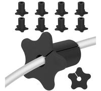 baabeash Œillets muraux pour câbles - Kit de passage de câble mural en silicone pour télévision - Solution de gestion des cordons en forme d'étoile pour appartement, bureau, maison, console multimédia