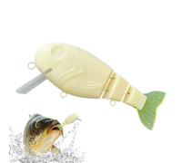 baabeash Leurres Non Peints,12,4 Cm Appât Flottant Non Peint,Leurres Nageurs À Corps 3 Sections pour La Pêche du Bar | pour Lacs Étangs Bords De Mer Côtier Extérieur Débutants Passionnés