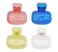 baabeash Lot de 4 couvercles de Brosse à Dents - pour Salle de Bain - Support de Protection Portable - pour dortoir d'étudiant, Magasin, Salle de Bain, Adultes, Voyages