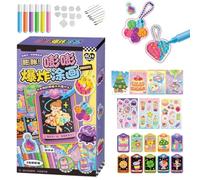 baabeash Marqueurs Popcorn 6 Couleurs Marqueurs Peinture Relief 3D DIY | Ensemble Stylos Dessin Artistique Pour Étudiants Adolescents Cartes De Vœux Albums Photo Scrapbook Invitations