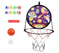 baabeash Panier de Basket Extérieur 2 en 1 - De Fléchettes - Jeux de Panneau Sécurisé pour Équipement Sportif Intérieur et Cadeaux Anniversaire Garçons Filles