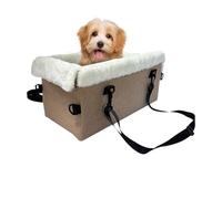 baabeash Siège pour Chien pour Console Centrale, Transporteur Portable avec Harnais de sécurité et Base rembourrée, Accessoires pour Animaux de Compagnie avec Coussin pour Voyage, SUV, Voiture