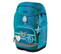 Baagl Airy Plus Cartable pour enfant de 1ère vec système dorsal ergonomique et ceinture ventrale amovible, ultra léger pour l'école primaire, l'école primaire et primaire, Motifs papillons, 25