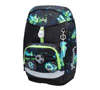 Baagl Airy Plus Cartable pour enfant de 1ère vec système dorsal ergonomique et ceinture ventrale amovible, ultra léger pour l'école primaire, l'école primaire et primaire, Football, 25 l