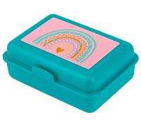 Baagl Boîte à déjeuner enfant pour l'école - pour fille, garçon - boîte à casse-croûte, boîte à goûter (arc-en-ciel turquoise)