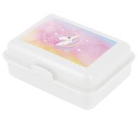 Baagl Boîte à goûter pour enfants avec compartiments - Boîte à goûter avec séparateur pour l'école et le jardin d'enfants - Lunchbox avec compartiments pour les filles (Rainbow Unicorn)